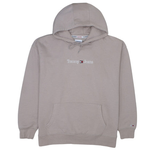 Tommy Jeans Womens Beige Hooded Pullover Sweatshirt XL