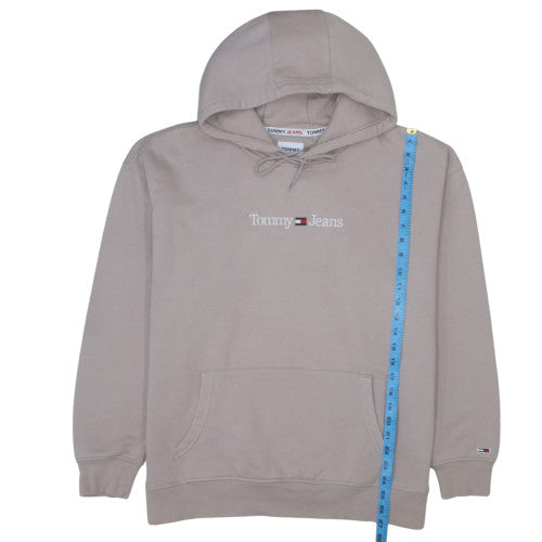 Tommy Jeans Womens Beige Hooded Pullover Sweatshirt XL
