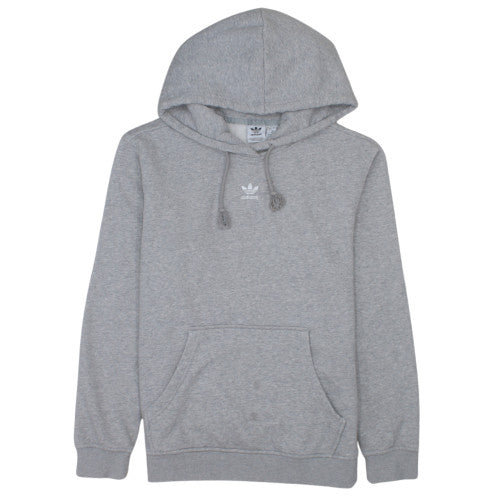 Adidas Womens Grey Pullover Hoodie Size S 8-10 Hooded Sweatshirt