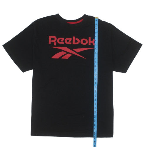 Reebok Men's Black 2XL Graphic Logo Sports T-Shirt