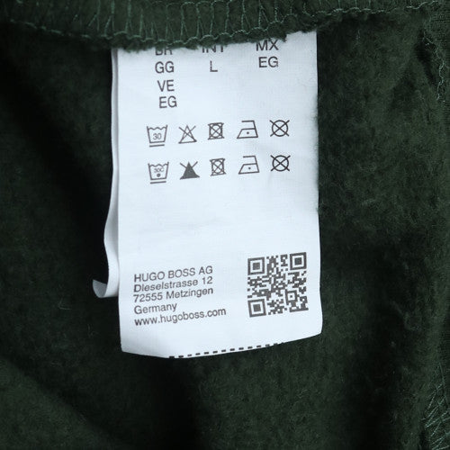 Hugo Boss Men's Green Crew Neck Pullover Sweatshirt L