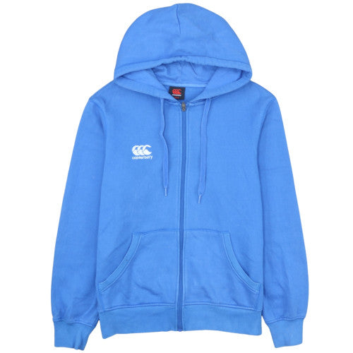 Canterbury Men's Blue Full Zip Hoodie Size M Fleece Rugby Style