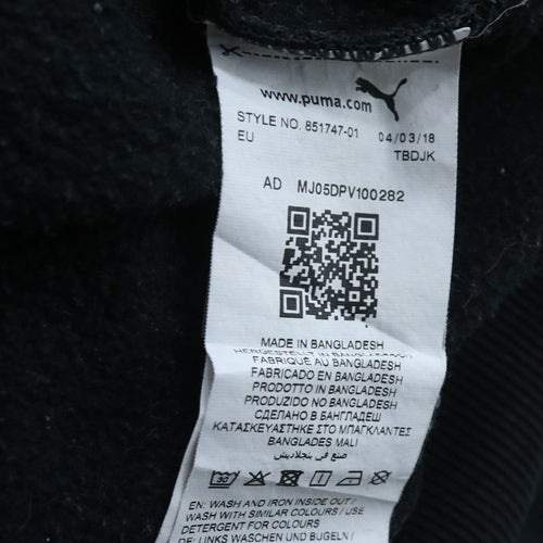 Puma Men’s Black Crew Neck Pullover Sweatshirt M Logo Sports