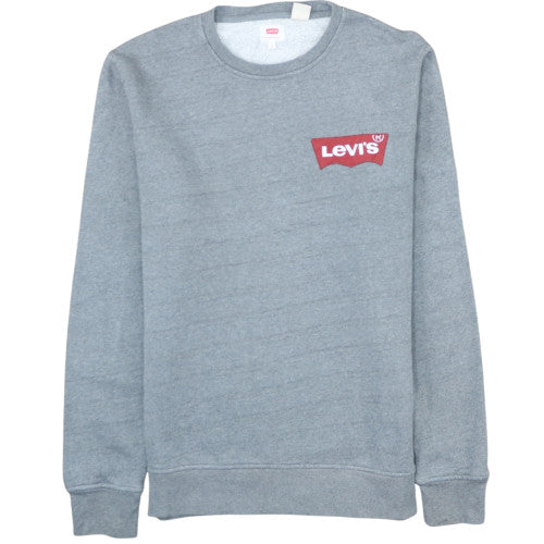 Levi's Mens Grey Logo Pullover Sweatshirt Medium