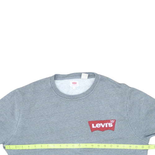 Levi's Mens Grey Logo Pullover Sweatshirt Medium