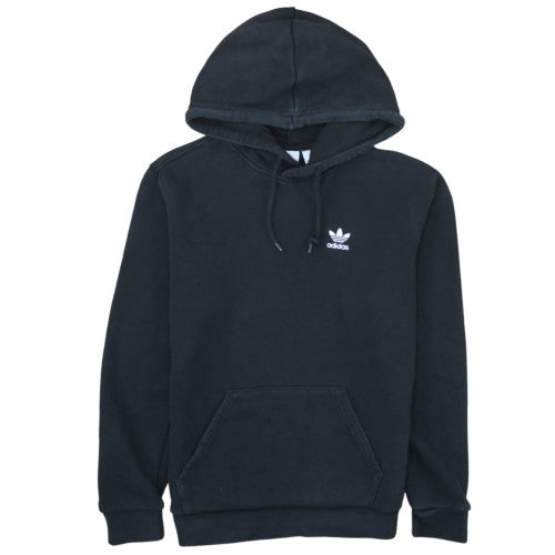 Adidas Men's Black Pullover Hoodie Small Logo Fleece Sweatshirt