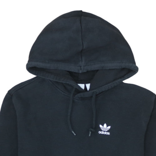 Adidas Men's Black Pullover Hoodie Small Logo Fleece Sweatshirt