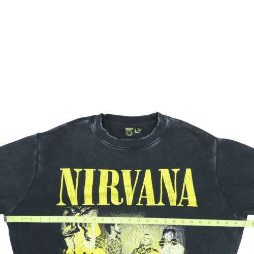 Nirvana Women's Black L Sweatshirt Pullover Graphic Print Cotton