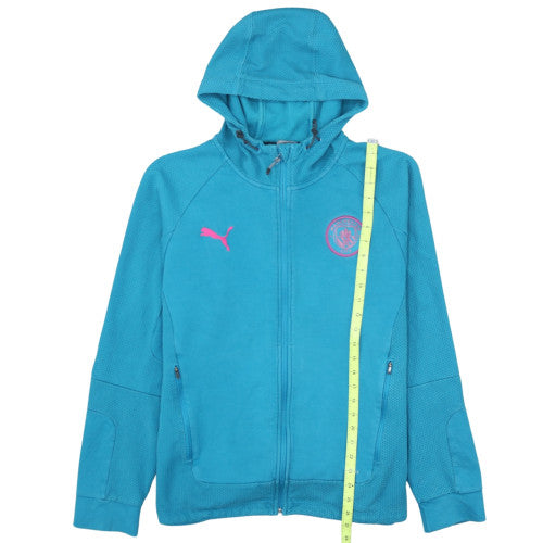 Puma Mens Blue XL Full Zip Man City Hoodie Sweatshirt