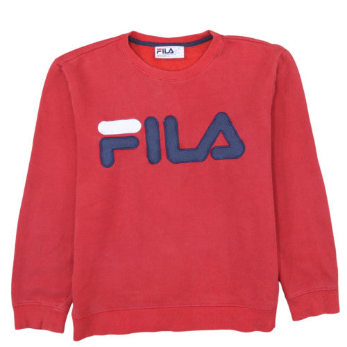 Fila Men's Red Crew Neck Pullover Sweatshirt Size S