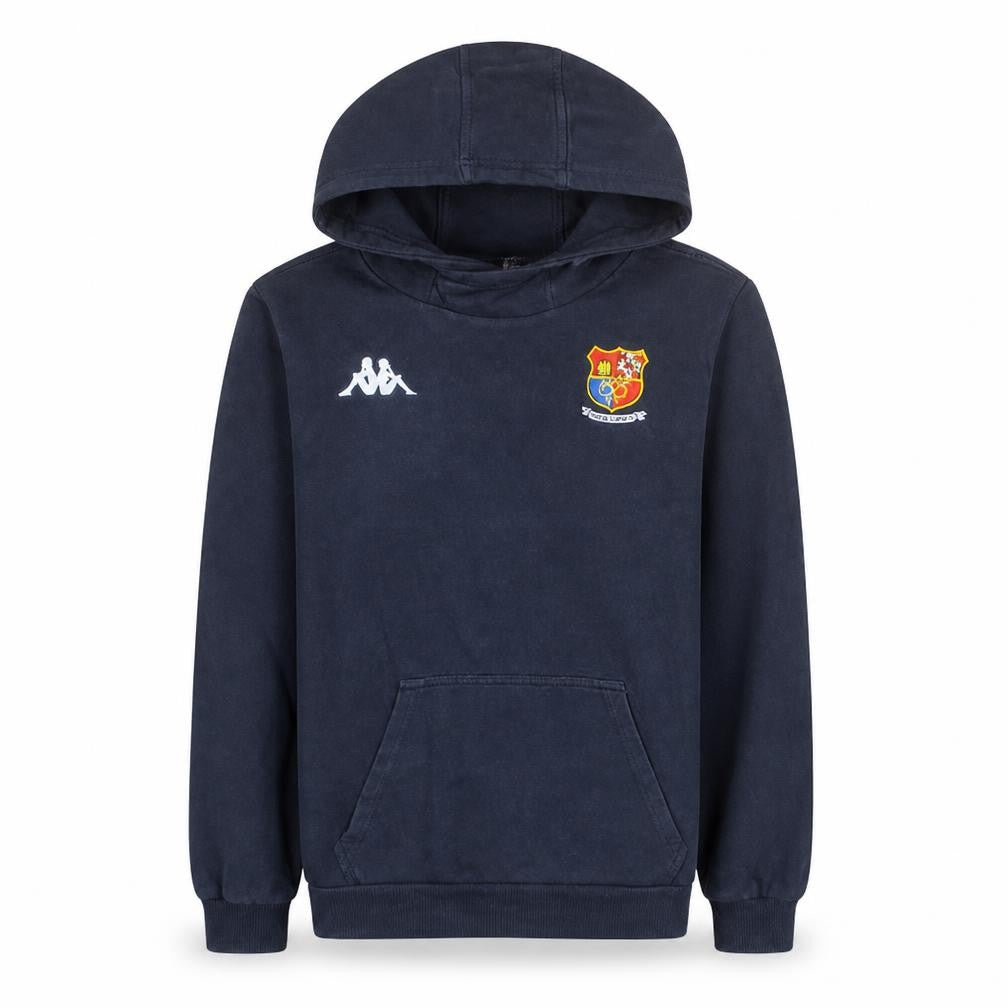 Front view of Kappa Men's Blue Pullover Hoodie Small Embroidered Logo Sportswear
