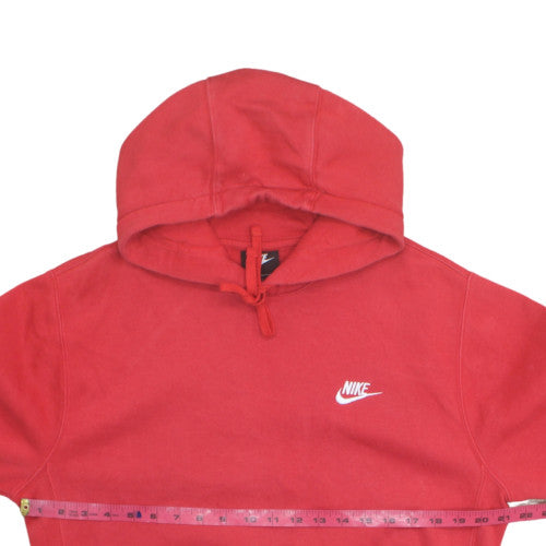 Nike Men's Red Pullover Hoodie S Fleece Logo Sportswear