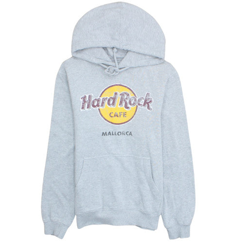 Hard Rock Cafe Womens Grey Pullover Hoodie Size M Mallorca Print