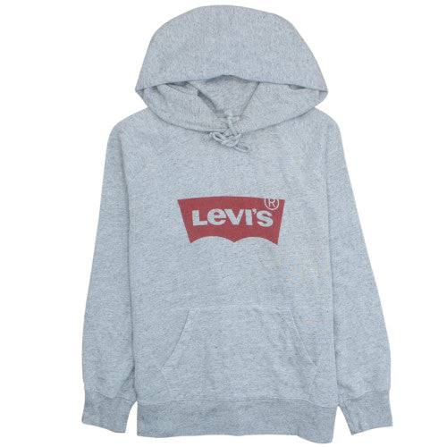 Levi's Women's Grey Pullover Hoodie Medium Cotton Blend Logo