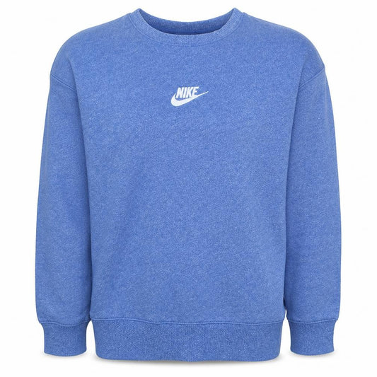 Front view of Nike Men's Blue Crew Neck Pullover Sweatshirt Medium