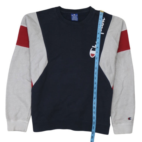 Champion Men's Blue Medium Crew Neck Logo Pullover Sweatshirt