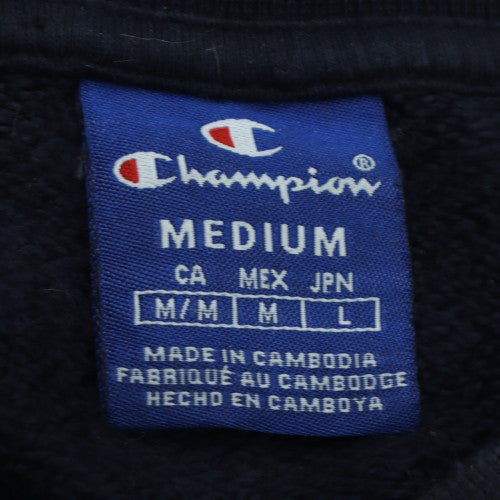 Champion Men's Blue Medium Crew Neck Logo Pullover Sweatshirt