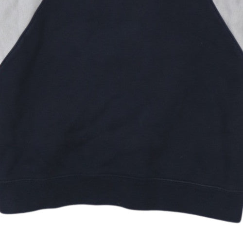 Champion Men's Blue Medium Crew Neck Logo Pullover Sweatshirt