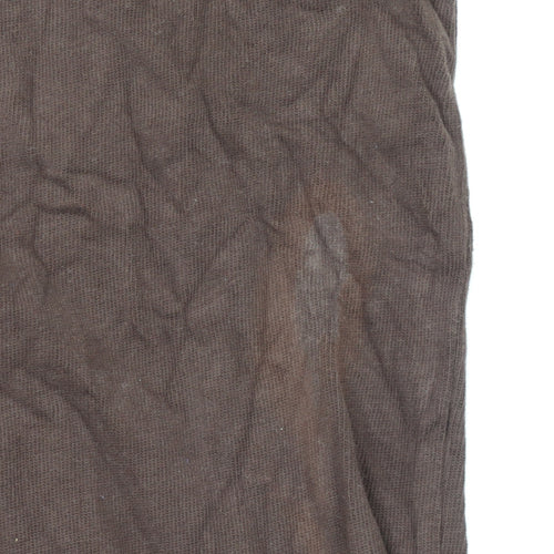 Timberland Men Brown XL 1/4 Zip Cotton Sweatshirt Regular Fit