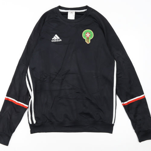 adidas Men's Black Morocco Football Sweatshirt L Crew Neck