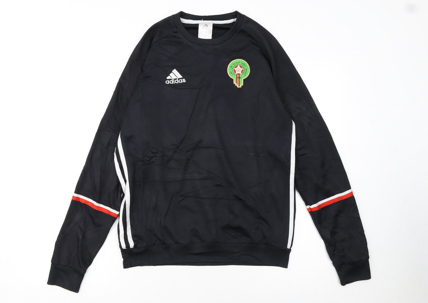 adidas Men's Black Morocco Football Sweatshirt L Crew Neck