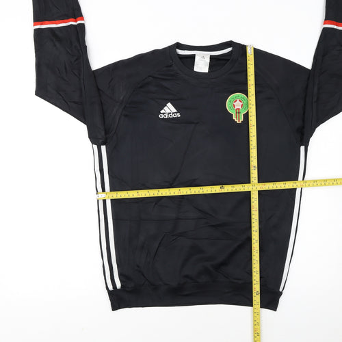 adidas Men's Black Morocco Football Sweatshirt L Crew Neck