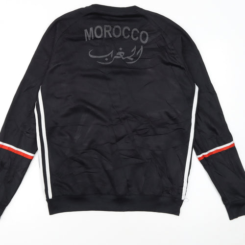 adidas Men's Black Morocco Football Sweatshirt L Crew Neck