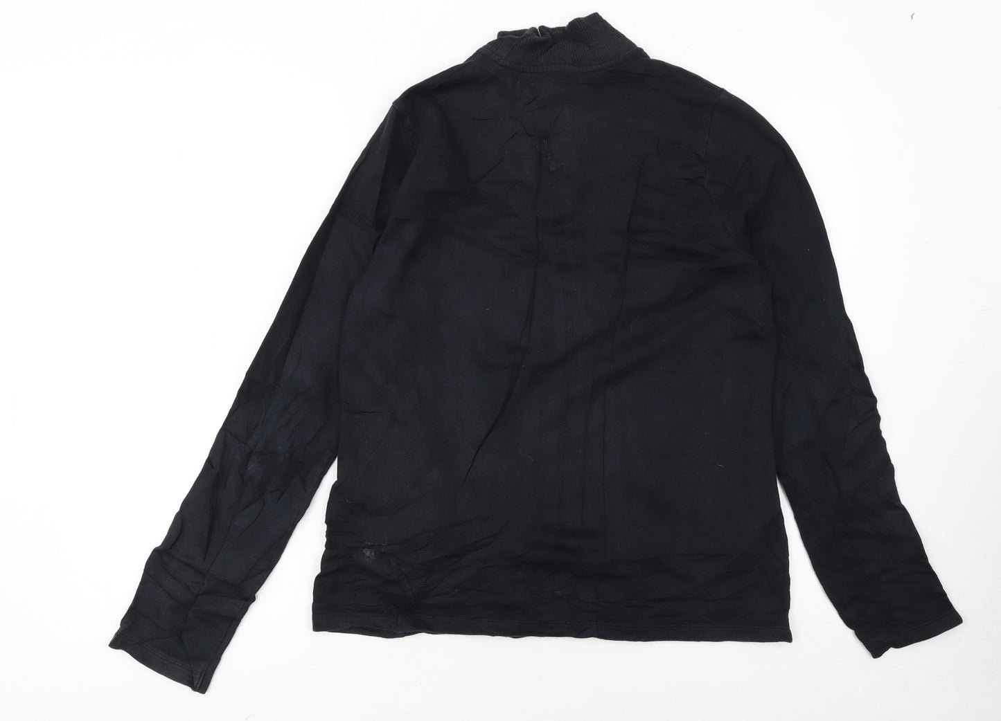 Ralph Lauren Women's Black Cotton Track Jacket Size M Full Zip