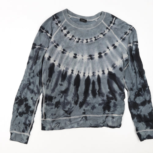 Diesel Womens Grey Tie-Dye Crew Neck Long Sleeve Sweatshirt Size S