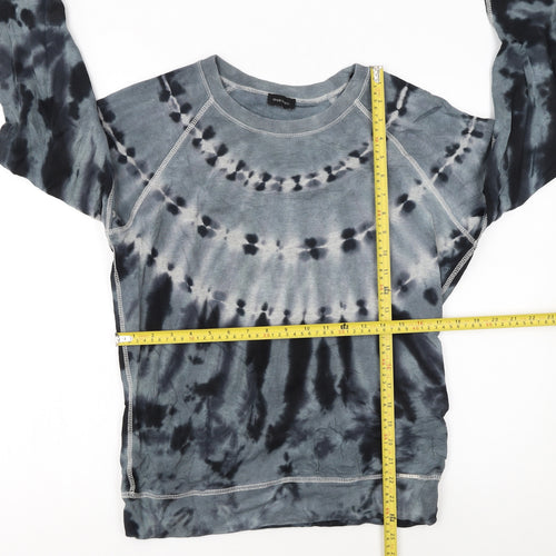 Diesel Womens Grey Tie-Dye Crew Neck Long Sleeve Sweatshirt Size S