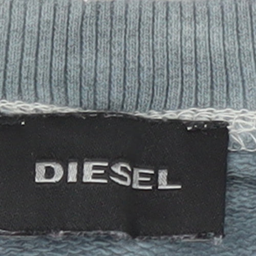 Diesel Womens Grey Tie-Dye Crew Neck Long Sleeve Sweatshirt Size S