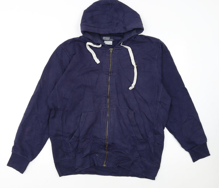 Polo Ralph Lauren Men's Blue Full Zip Hoodie Size L