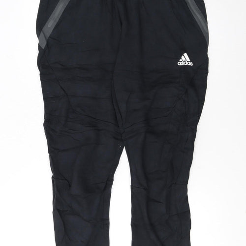Adidas Men's Black XL Jogger Trousers with Zip Pockets