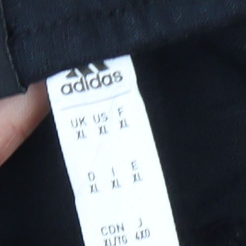 Adidas Men's Black XL Jogger Trousers with Zip Pockets