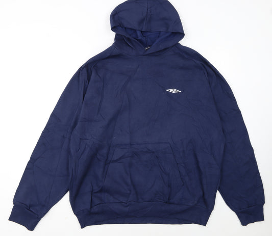 Umbro Men's Blue XL Pullover Hoodie Sports Style