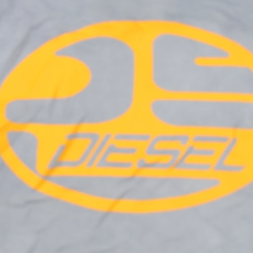 Diesel Women Purple Crew Neck Logo Sweatshirt Size S Casual Cotton