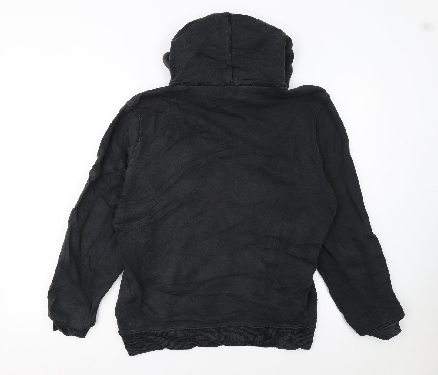 Diesel Men's Black Pullover Hoodie Small Skull Graphic Cotton