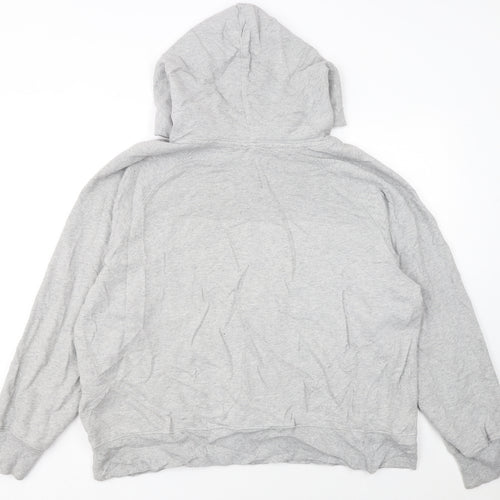 Levi's Womens Grey Pullover Hoodie XL Logo Print Cotton Blend