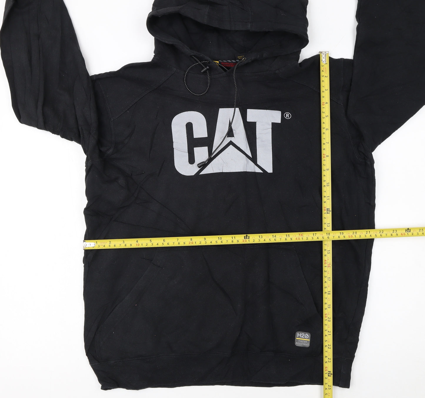 CAT Caterpillar Womens Black L Pullover Hoodie Sweatshirt