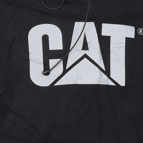 CAT Caterpillar Womens Black L Pullover Hoodie Sweatshirt