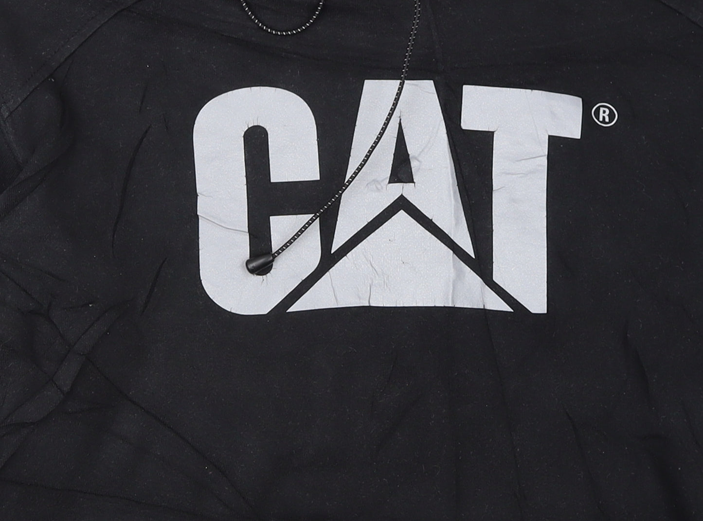 CAT Caterpillar Womens Black L Pullover Hoodie Sweatshirt