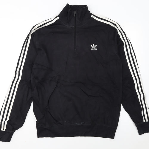Adidas Men's Black Small 1/2 Zip Sweatshirt Sports Pullover
