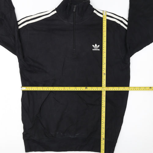Adidas Men's Black Small 1/2 Zip Sweatshirt Sports Pullover