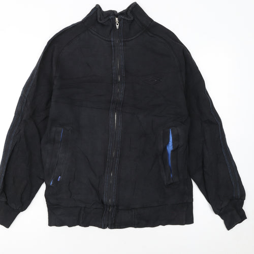 Umbro Men's Black Small Track Jacket Full Zip Sportswear