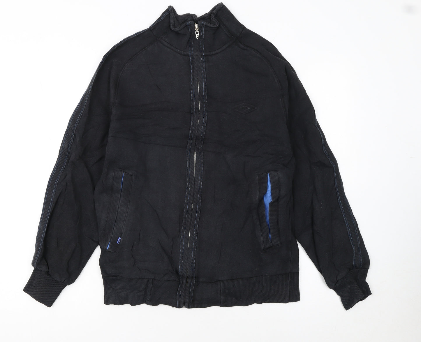 Umbro Men's Black Small Track Jacket Full Zip Sportswear