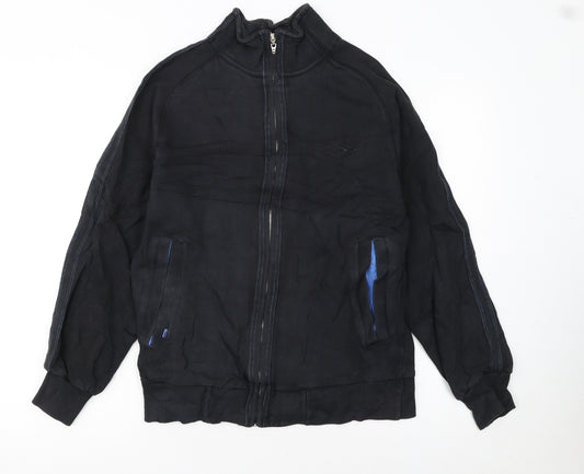 Umbro Men's Black Small Track Jacket Full Zip Sportswear