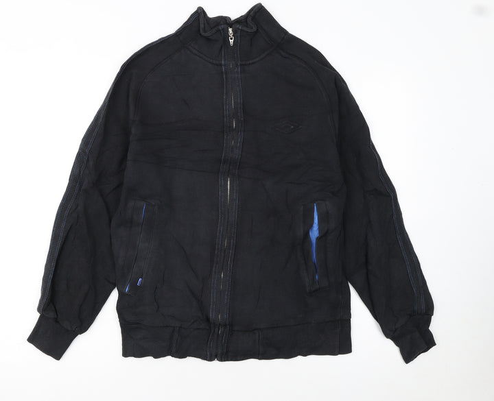 Umbro Men's Black Small Track Jacket Full Zip Sportswear