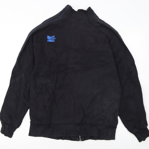 Umbro Men's Black Small Track Jacket Full Zip Sportswear