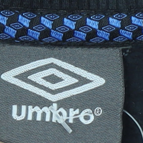 Umbro Men's Black Small Track Jacket Full Zip Sportswear
