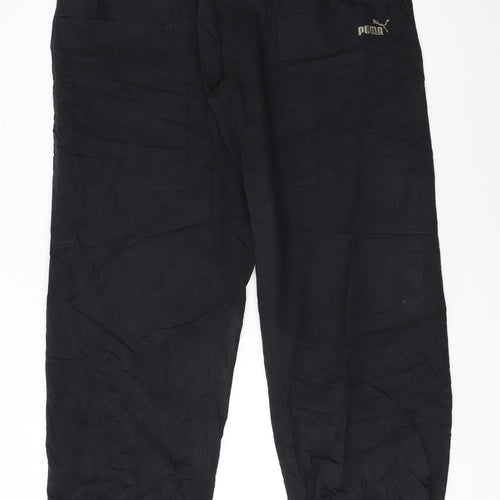 Puma Men's Black XL Track Pants Lightweight Woven Activewear Trousers